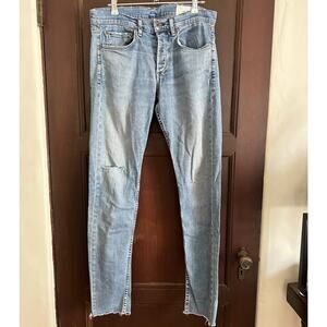 RAG & BONE | Standard Fit 1 Skinny Men's Light Wash Ripped Knee Jeans |Size 30